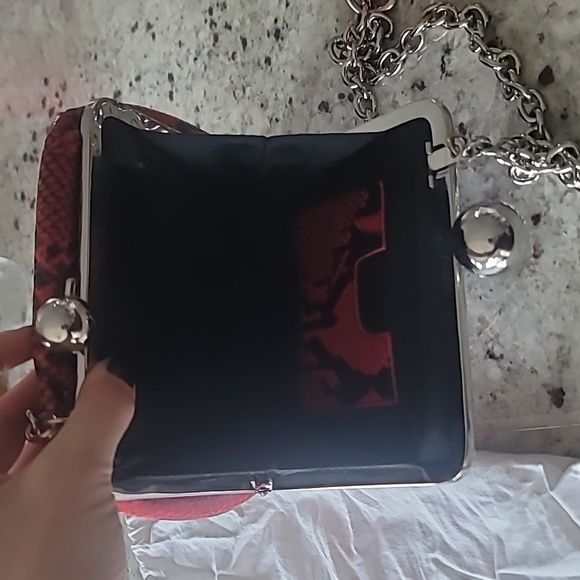 DVF Red Snakeskin Bag - Picture 4 of 4